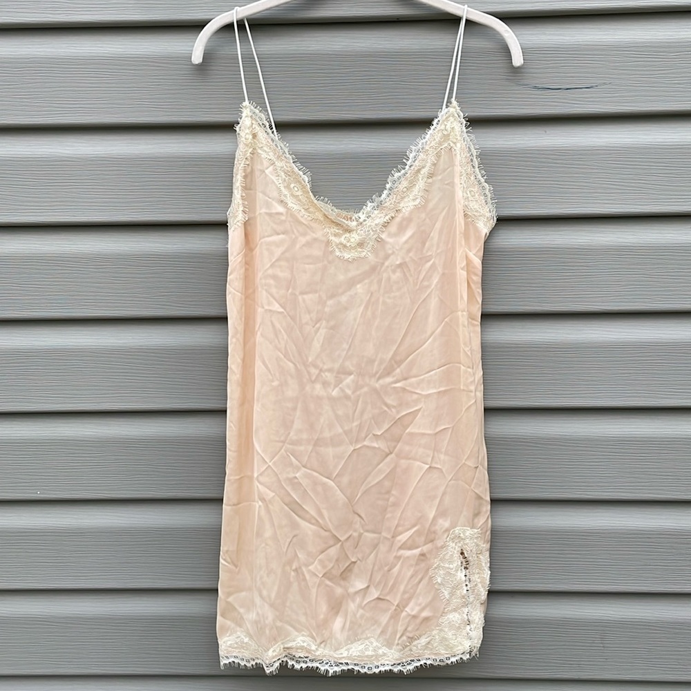 UO Peach Slip Lace Trim Nightgown